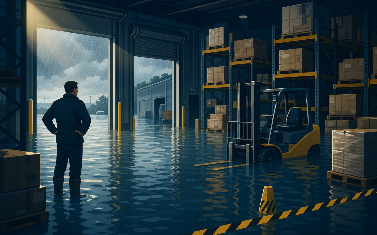 Ilustração Setor Seguro: Seguro Contra Alagamento