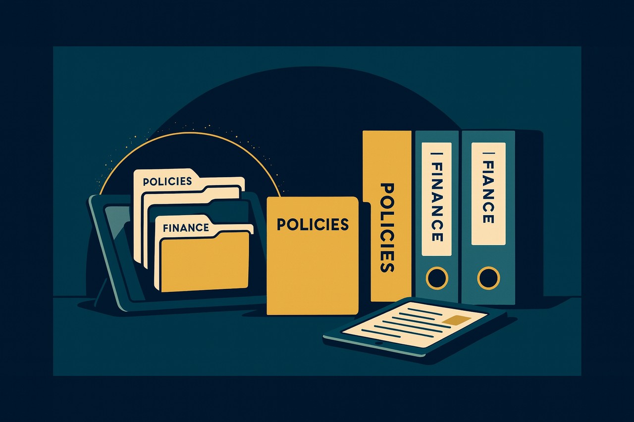 Ilustração Setor Seguro: Documentos e apólices