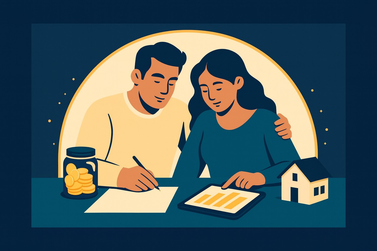 Ilustração Setor Seguro: Gestão financeira e patrimonial