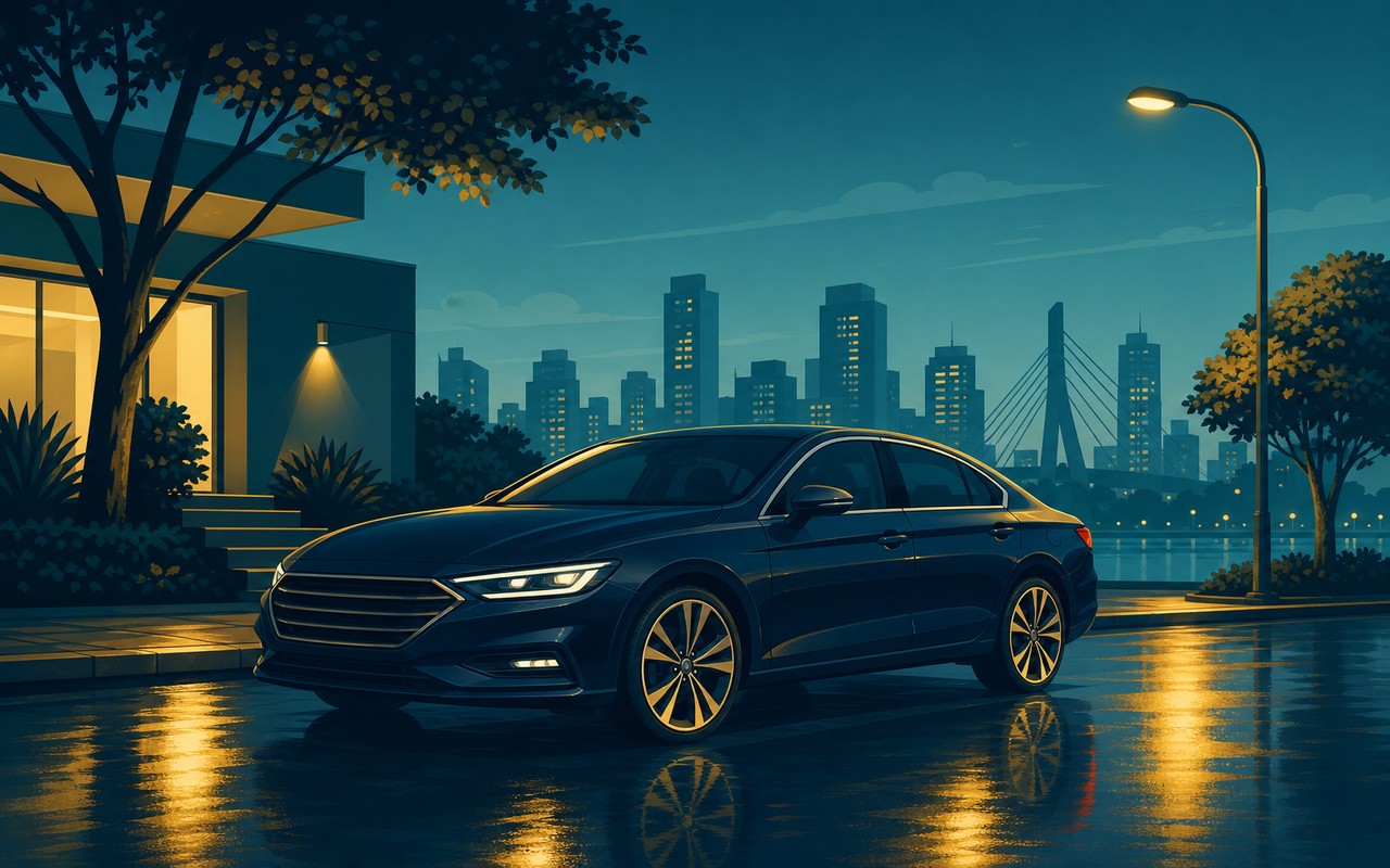 Ilustração Setor Seguro: Comparar Seguro Auto e Cotação Online