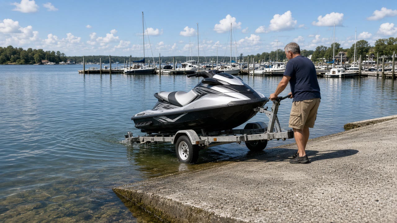Ilustração Setor Seguro: cobertura básica de jet ski